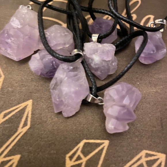 None Jewelry - Raw Amethyst Necklaces! 💜